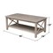 International Concepts Rectangle Hampton Coffee Table, 46 in W, 24 in L, 18 in H, Wood, Washed Gray Taupe OT09-70C - alternate 5